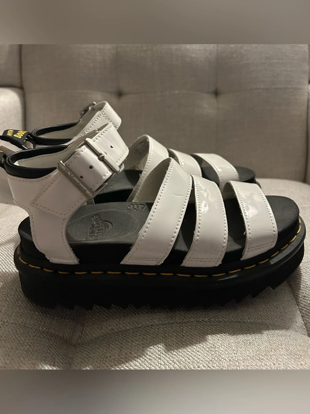 Dr. Martens white strappy